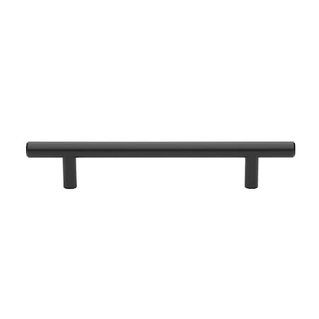 Gliderite Hardware 5-1/16 in. Center to Center Matte Black Solid Steel Bar Pull - 5002-128-MB 5002-128-MB-1